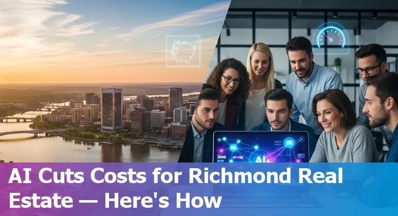 Richmond, VA skyline with AI and real estate icons showing data centers and smart buildings