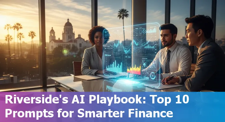 Finance team in Riverside using AI-powered dashboards for cash flow, invoices, and fraud alerts.