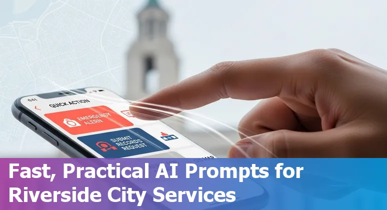 City of Riverside officials using AI prompts on a laptop to improve municipal services