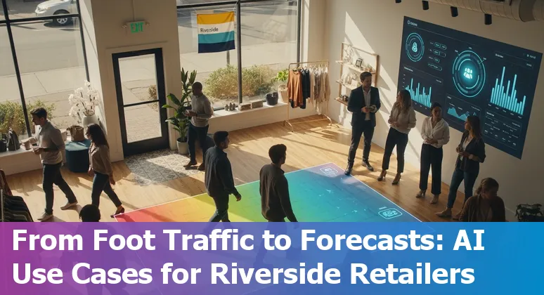 Retail team using AI prompts for recommendations and inventory in a Riverside, California store.