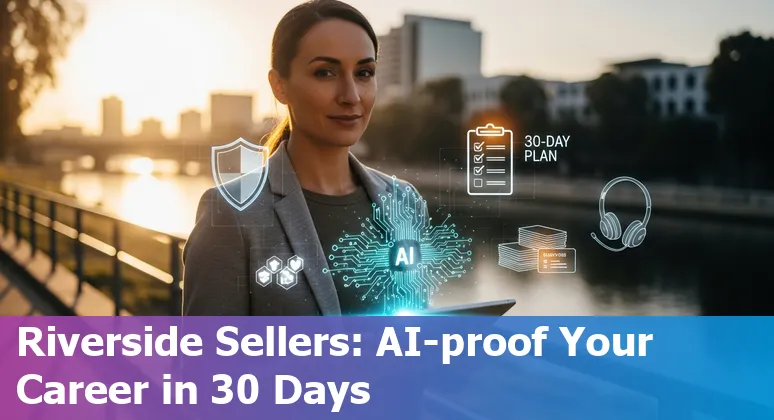 Riverside, California salesperson using AI tools on laptop — 2025 local sales technology scene