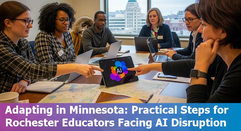 Rochester Minnesota school staff using AI tools during a professional development session