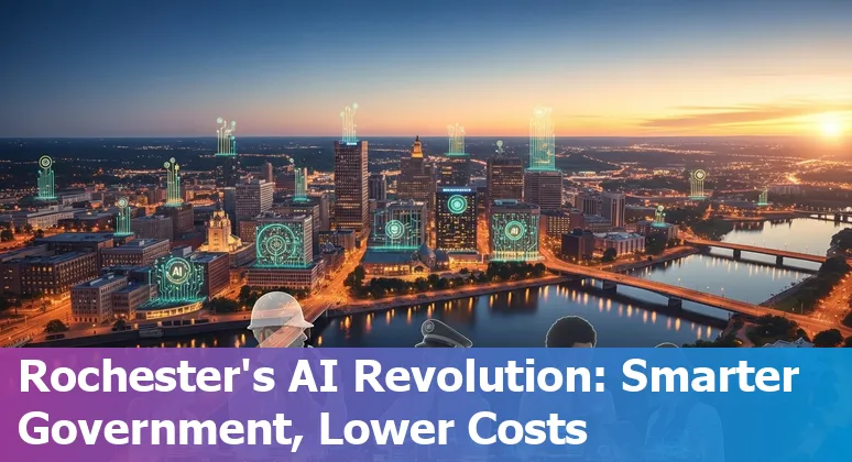 Government workers using AI dashboard to improve services in Rochester, New York, US