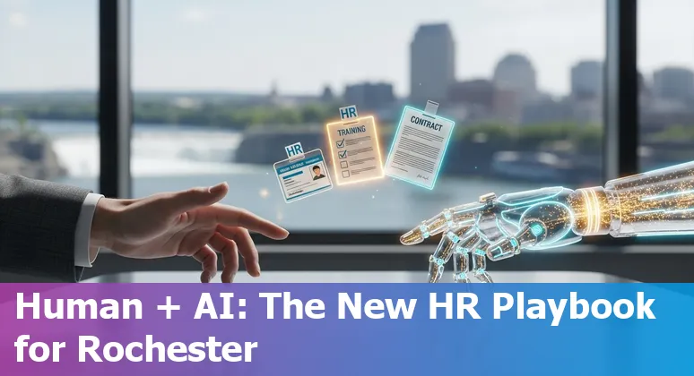 HR professional using AI tools for hiring in Rochester, New York