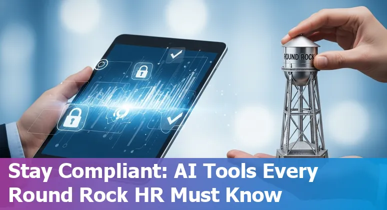 HR professional using AI tools in an office in Round Rock, Texas, USA