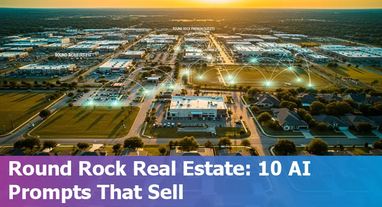 Agent using AI-generated property descriptions and parcel maps for a Round Rock, Texas listing.