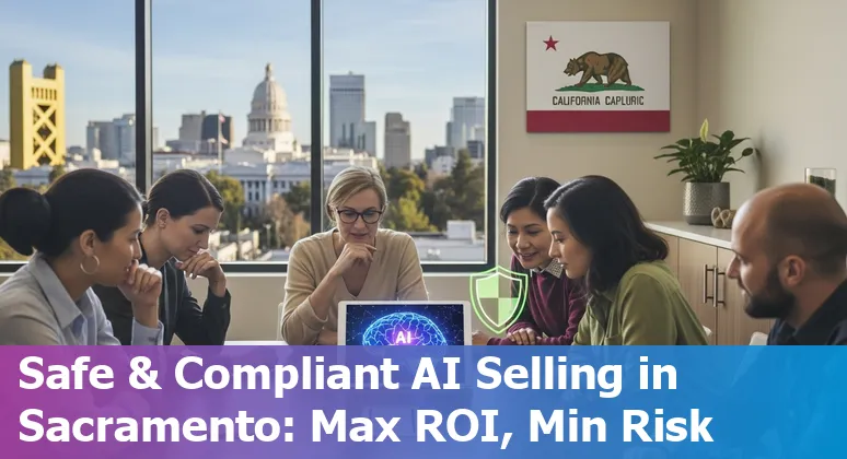 Sales professional using AI tools in Sacramento, California office in 2025
