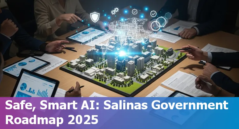 City hall computer screen showing AI dashboard for Salinas, California government in 2025