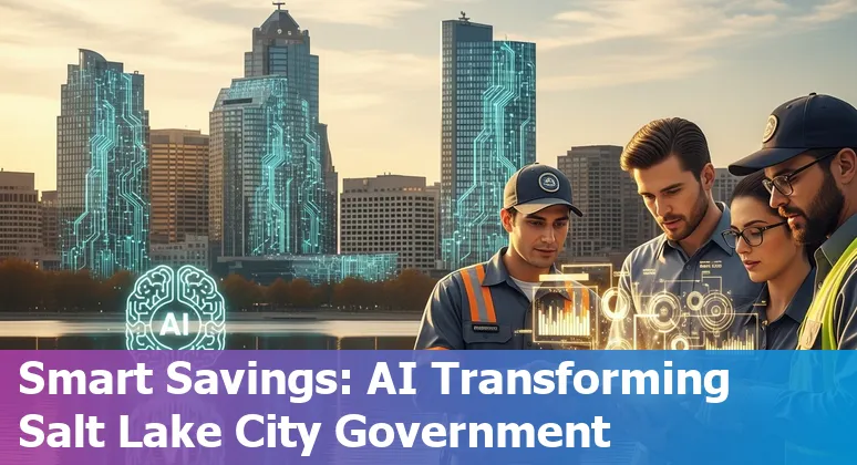 Salt Lake City, Utah government AI meeting: officials reviewing AI cost-saving dashboards in Utah