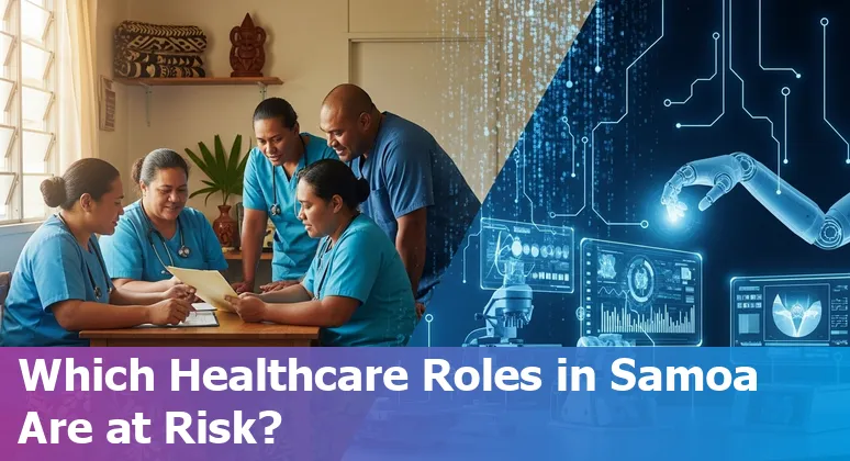 Samoan healthcare workers discussing AI impacts in a clinic setting