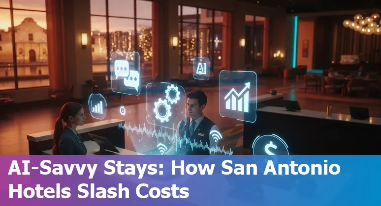 Hotel staff using AI dashboard in San Antonio, Texas to improve efficiency and cut costs