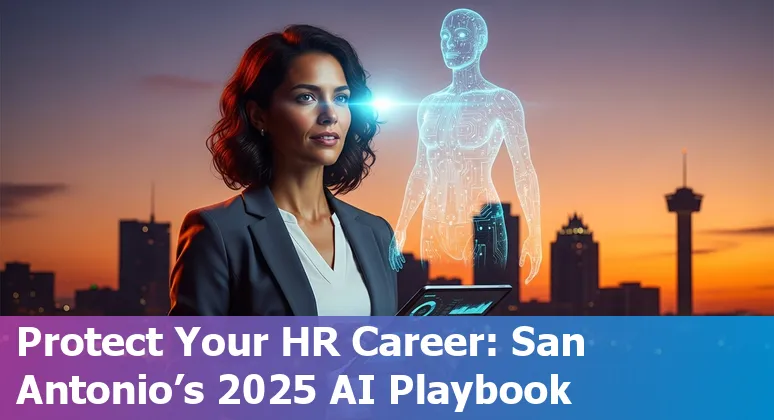 HR professional using AI tools in an office in San Antonio, Texas, US