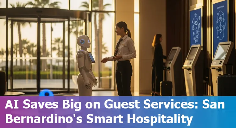 Hotel staff using AI dashboards and smart sensors in San Bernardino, California hotel to cut costs and improve efficiency