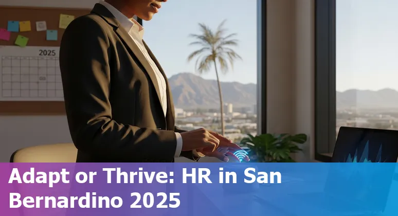 HR professional using AI tools in San Bernardino, California office in 2025