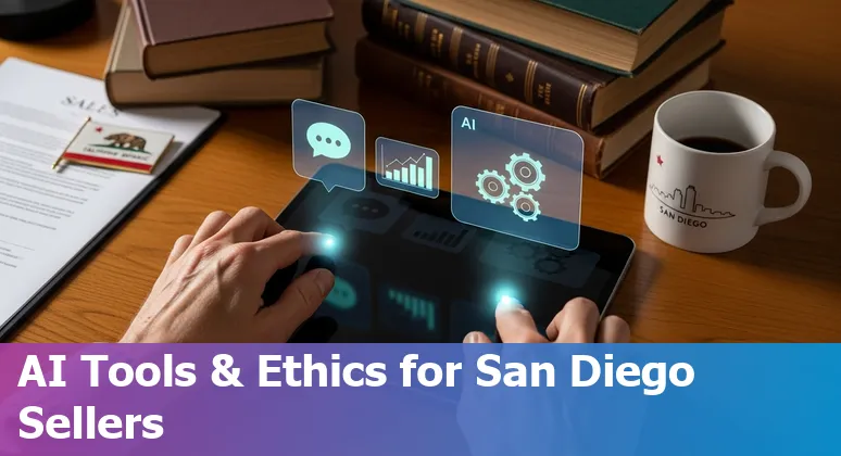 San Diego, California sales professional using AI tools with downtown skyline in background — 2025 guide.