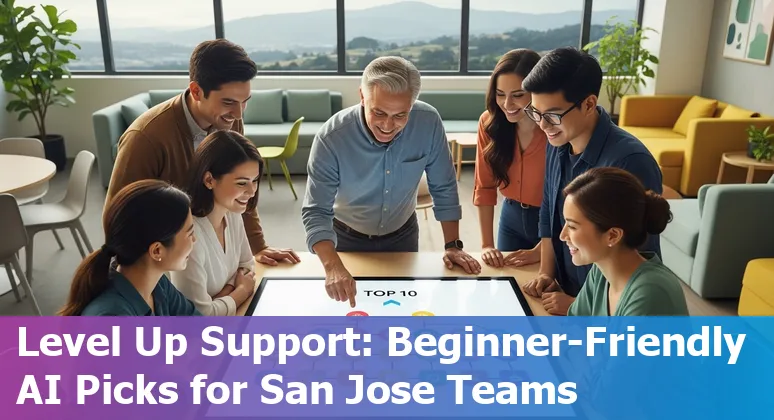 Customer service team using AI tools like ChatGPT Enterprise, Notion AI, and UiPath in San Jose office