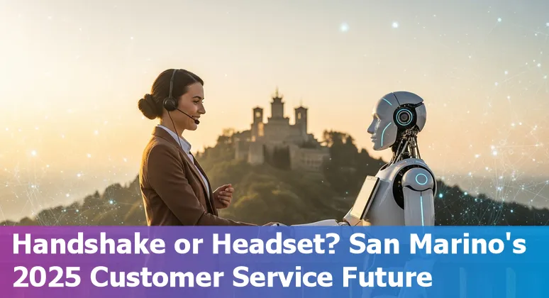 Customer service agent interacting with a chatbot in San Marino