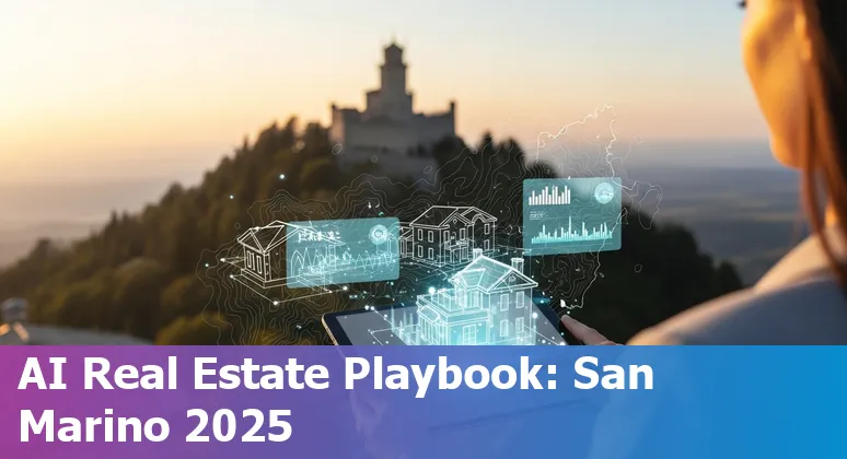 San Marino real estate agent using AI tools on a laptop in 2025