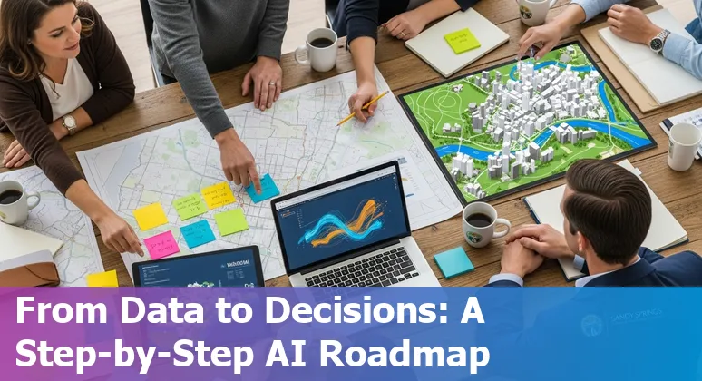 City hall workers using AI tools for permitting modernization in Sandy Springs, Georgia in 2025