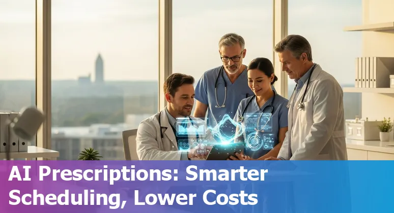 Healthcare AI tools improving efficiency at a Sandy Springs, Georgia, US clinic with staff using AI-driven dashboards