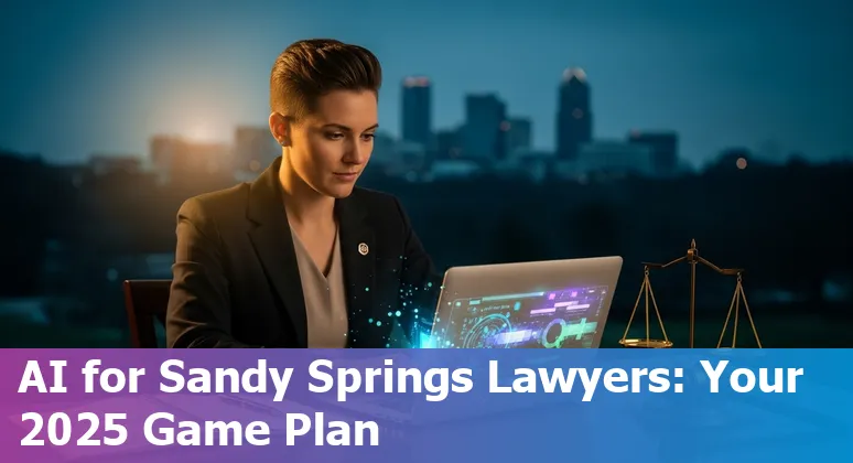 Legal professional in Sandy Springs, Georgia using AI tools on a laptop: 2025 guide image