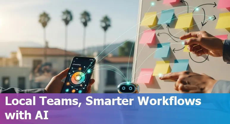 Real estate agent using AI tools to manage listings in Santa Barbara, California