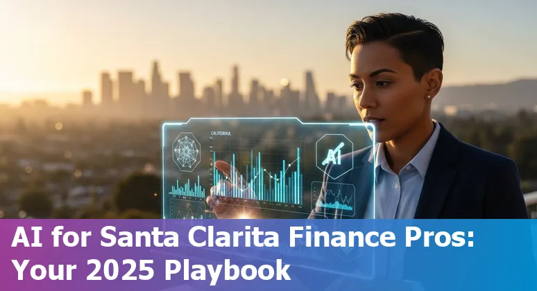 Finance professional using AI dashboard in Santa Clarita, California, USA in 2025