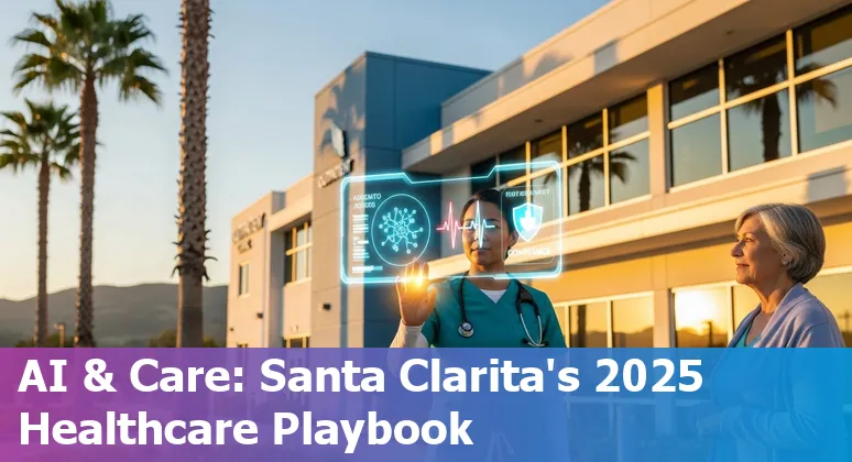 Medical staff reviewing AI diagnostic images in a Santa Clarita, California clinic, 2025