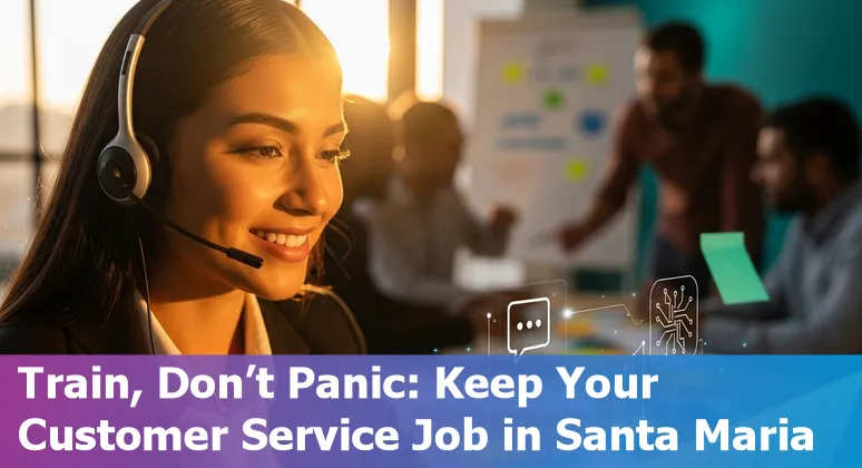 Customer service agent using AI tools in Santa Maria, California office — 2025 adaptation and upskilling