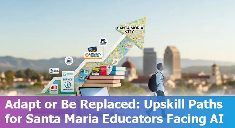 Santa Maria educator using AI tools while teaching students at a community classroom