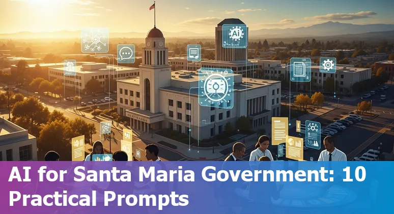 City of Santa Maria staff using AI tools for contract review, meeting notes, bilingual outreach, and accessibility checks