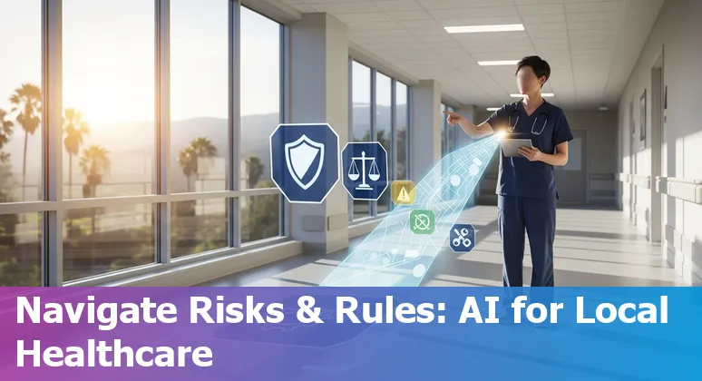 Healthcare AI tools and providers in Santa Maria, California, 2025 - clinicians using AI on tablets next to Santa Maria skyline