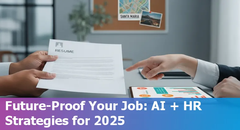 HR professional using AI tools in an office in Santa Maria, California, US