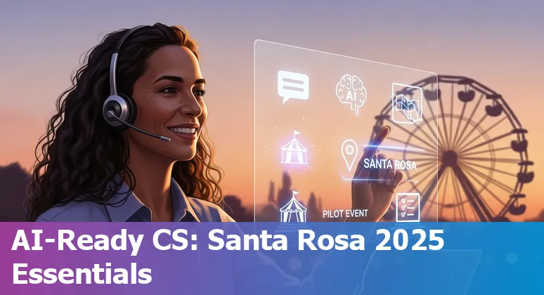 Customer service team using AI tools at a Sonoma County Fair event in Santa Rosa, California