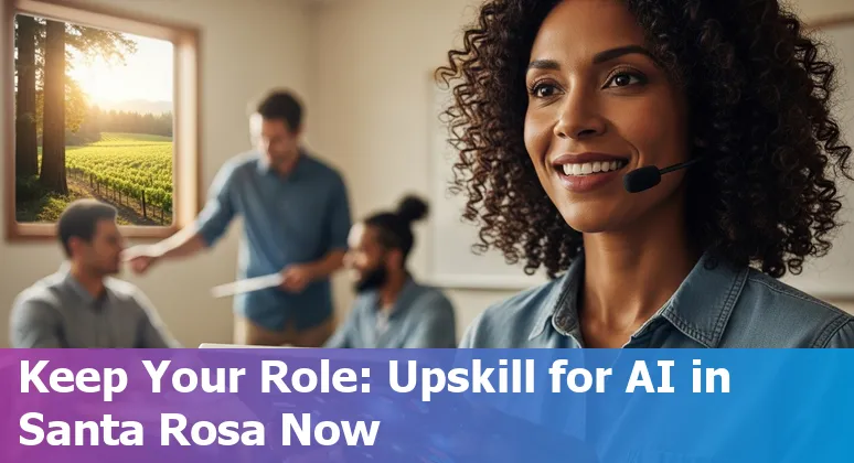 Customer service agent and AI dashboard in Santa Rosa, California — human-AI teamwork in 2025