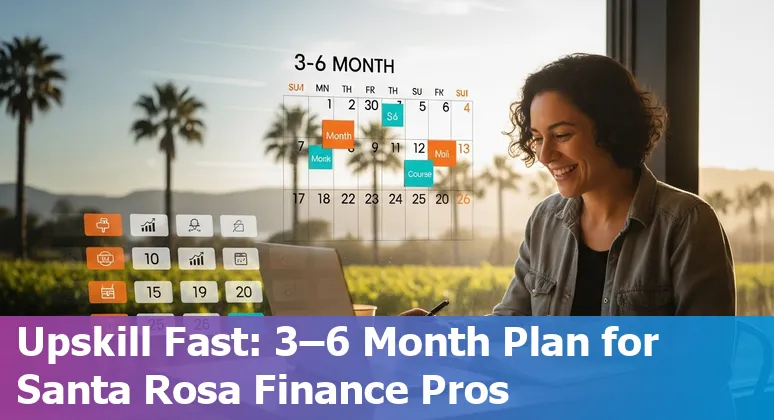 Finance professional using AI tools in Santa Rosa, California office — upskilling and teamwork in 2025