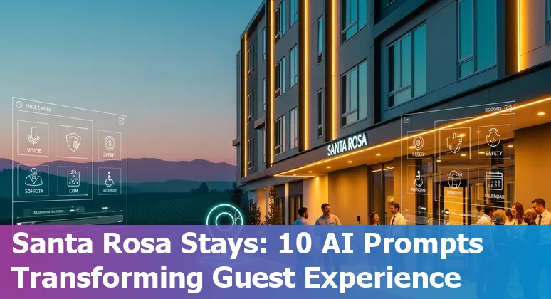 Hotel front desk using AI voice assistant and chatbot to manage bookings and guest requests in Santa Rosa.