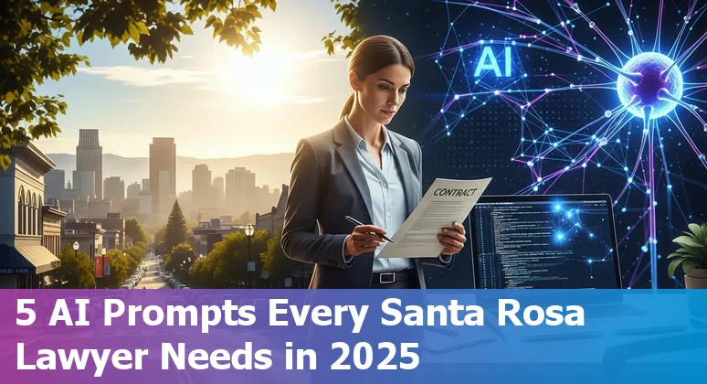 Santa Rosa attorney using AI prompts on a laptop for contract review and drafting in 2025