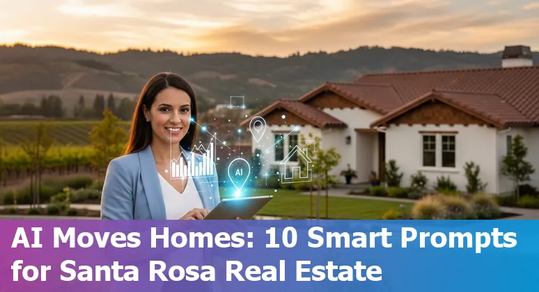 Real estate agent using AI tools to create listing descriptions and virtual staging for a Santa Rosa home