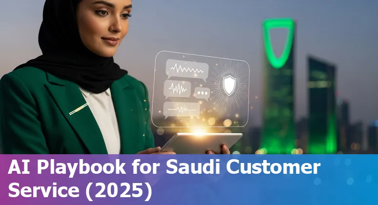 Illustration of AI customer service tools and roadmap for Saudi Arabia in 2025