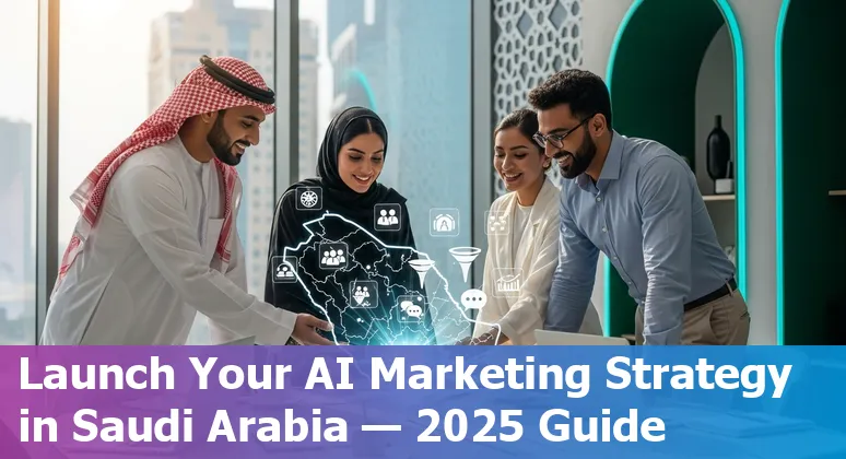 Marketing professional using AI tools in Saudi Arabia in 2025