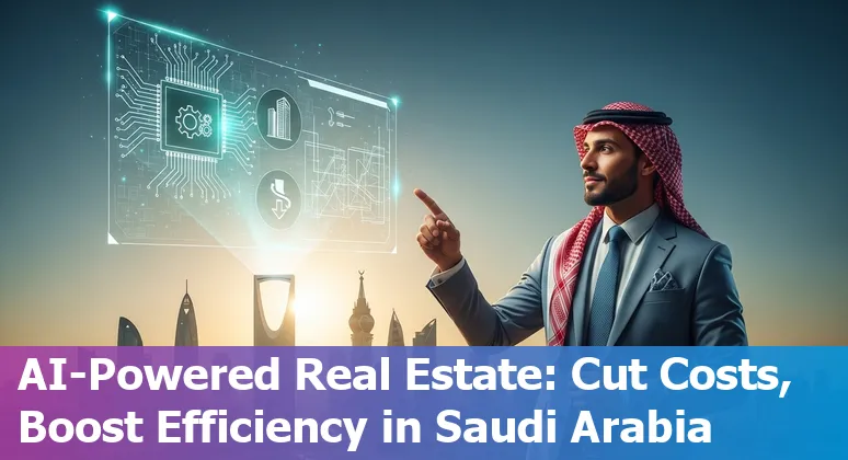 Illustration of AI optimizing building operations and property management in Saudi Arabia