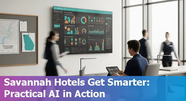 Hotel staff using AI dashboard to optimize operations at a Savannah, Georgia hotel