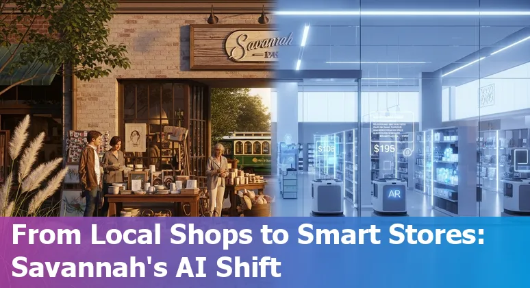 AI-driven retail demo at a Savannah, GA festival pop-up showing virtual try-on and personalization