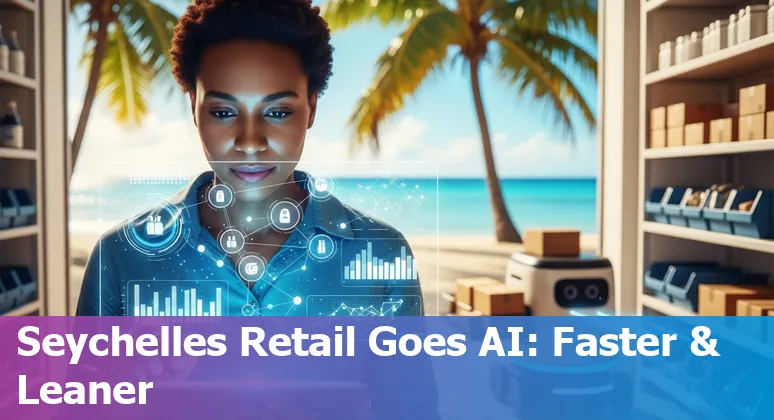 Retail staff in Seychelles using AI dashboards and edge servers to manage inventory and forecast tourist demand