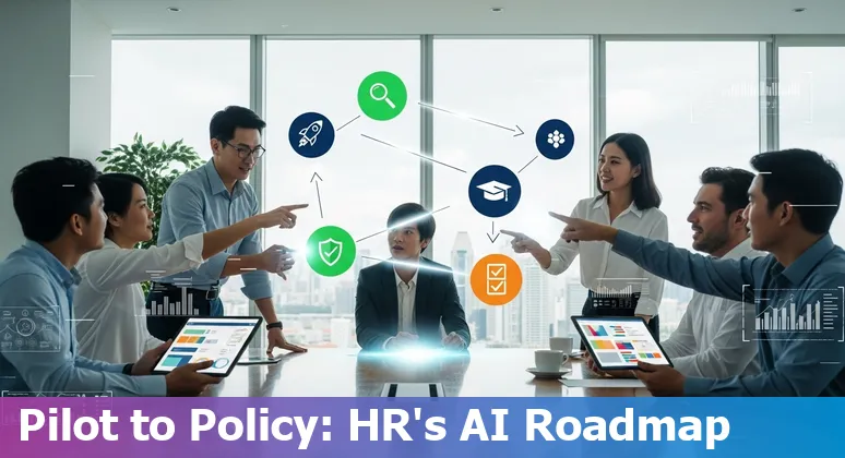 HR professional using AI dashboard in a Singapore office, 2025
