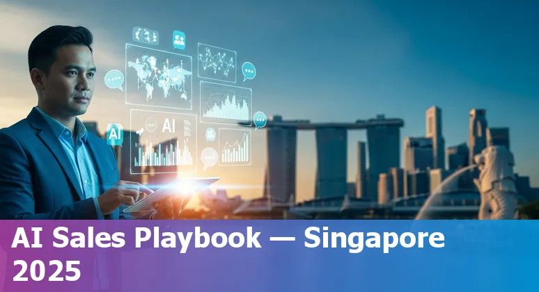 Sales professional using AI sales tools dashboard in Singapore 2025