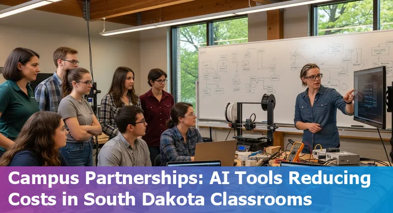 Educators in Sioux Falls, South Dakota using AI tools on laptops to plan lessons and cut costs