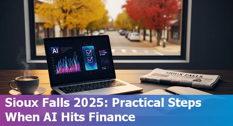 Finance professional using AI tools in an office in Sioux Falls, South Dakota, US