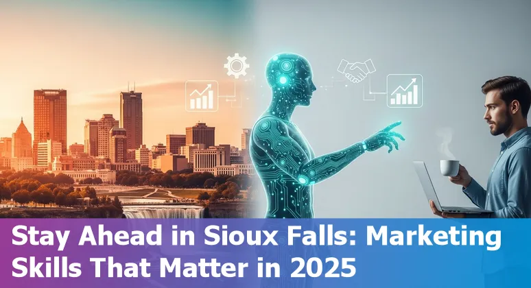 Marketer using AI tools in an office in Sioux Falls, South Dakota